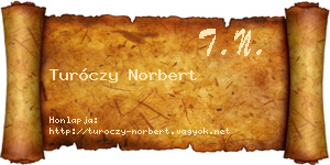 Turóczy Norbert névjegykártya