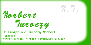 norbert turoczy business card